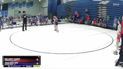 65 lbs Round 3 (6 Team) - Delaney Hardy, Nebraska Red Girls vs Hadleigh Ray, Kansas Girls