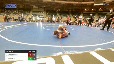 72 lbs Rr Rnd 3 - Oliver Littleton, Collinsville Cardinal Youth Wrestling vs Grady Zinter, Owasso Takedown Club