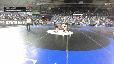 Girls 2A 140 lbs Cons. Semi - Sabryna Pasamonte, West Valley (Spokane) (Girls) vs Islah Alcala, Toppenish (Girls)