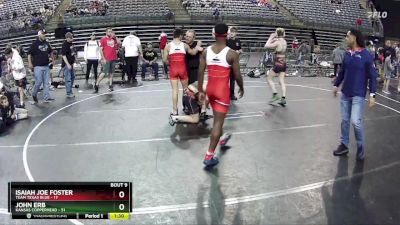 140 lbs Finals (8 Team) - John Erb, Kansas Copperhead vs Isaiah Joe Foster, Team Texas Blue