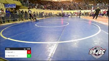 43 lbs Semifinal - Piper Norrell, F-5 Grappling vs Grayson Mortimer, Lions Wrestling Academy