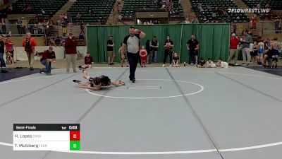 73 lbs Semifinal - Hudson Lopes, Garage Grapplers Wrestling vs Teddy Mutzberg, Teknique Wrestling