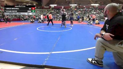 285 lbs Cons. Semi - Brice Mitchell, Arkansas vs Kyler Pettit, Bauxite Mini Miners Wrestling