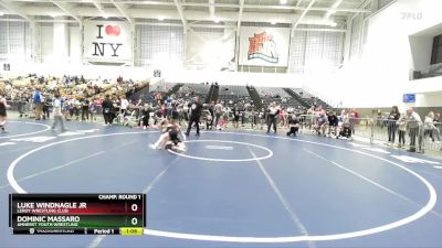 70 lbs Champ. Round 1 - Luke Windnagle Jr, LeRoy Wrestling Club vs Dominic Massaro, Amherst Youth Wrestling