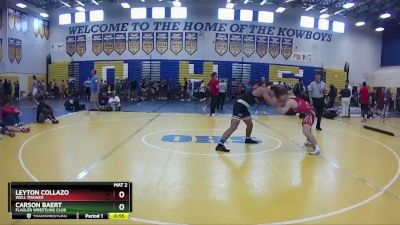 144 lbs Cons. Round 3 - Carson Baert, Flagler Wrestling Club vs Leyton Collazo, Well Trained