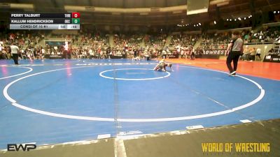 49 lbs Consi Of 16 #1 - Perry Talburt, Threestyle vs Kallum Hendrickson, OKC Saints Wrestling