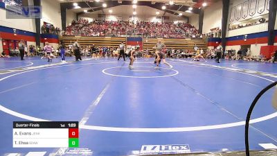 64-67 lbs Quarterfinal - Alexander Evans, Jenks Trojan Wrestling Club vs Tahnku Ehsa, Believe To Achieve WC