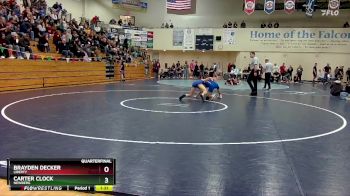 132 lbs Quarterfinal - Carter Clock, Newberg vs Brayden Decker, Liberty