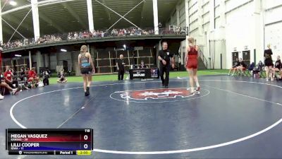 118 lbs Round 2 (6 Team) - Megan Vasquez, Kansas vs Lilli Cooper, Iowa