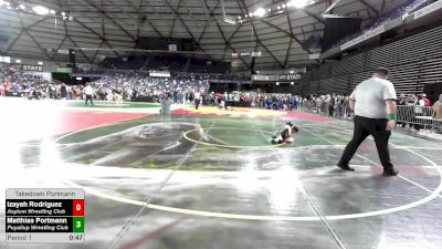 56 lbs Cons. Sub-quarters - Izayah Rodriguez, Asylum Wrestling Club vs Matthias Portmann, Puyallup Wrestling Club