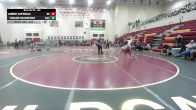 120 lbs Quarterfinal - Anyah Dransfield, Caldwell vs Zaiden Espinoza, Mt. Home