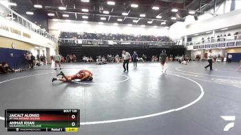 157 lbs Champ. Round 2 - Ammar Khan, Sacramento City College vs Jaicalt Alonso, Mt San Antonio College