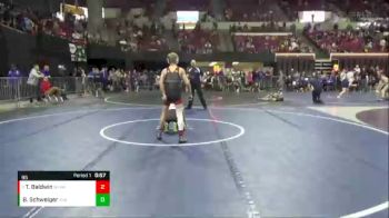 95 lbs Semifinal - Tyler Baldwin, Black Hills Wrestling Academy vs Bodey Schweiger, INWTC