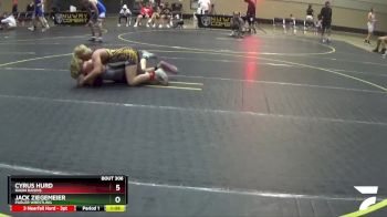 138 lbs Champ. Round 1 - Cyrus Hurd, Ragin Raisins vs Jack Ziegemeier, Purler Wrestling