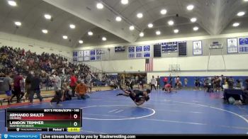 145 lbs Champ. Round 1 - Landon Trimmer, Huntington Beach vs Armando Shults, Cougars