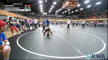 52 lbs Consi Of 4 - Logan Smith, Smith Wrestling Academy vs Jackson Fernandez, Cotton County Wrestling Club