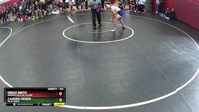 132 lbs Champ. Round 2 - Diego Brito, Granite Hills (El Cajon) vs Cazden Moses, Palo Verde