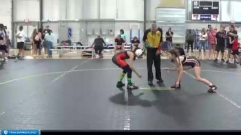 75 lbs Round 4 (6 Team) - Lilah Dunaway, American Gladiators-Lady Saints vs Olivia Maldonado, Hastings Wrestling Academy