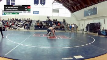 157 lbs Semifinal - Jonathan Bissell, Thiel College vs Jackson Bowers, Hiram