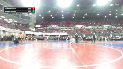 46 lbs 3rd Place Match - Elijah Ojeda, Gladiator Wrestling Academy vs Colt Russell, Sandpoint Legacy Wrestling Clu