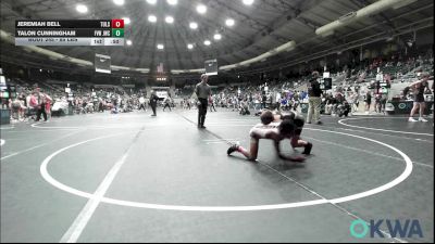85 lbs Consi Of 8 #2 - Jeremiah Bell, Tulsa North Mabee Stampede vs Talon Cunningham, Jacket Wrestling Club