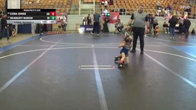 42 lbs Cons. Round 3 - Cora Jones, Circleville vs Scarlett Barciz, Freedom Wrestling