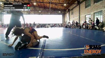 80 lbs Rr Rnd 3 - Luke Olsen, Mojo Mulisha 12u vs Brinley Leyba, Team Tulsa NDT