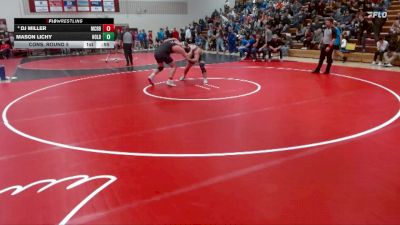 285 lbs Cons. Round 5 - Mason Lichy, Holdingford vs DJ Miller, Martin County Red Bulls