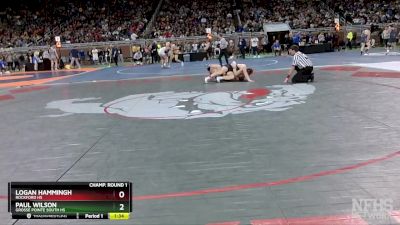 D1-175 lbs Champ. Round 1 - Paul Wilson, Grosse Pointe South HS vs Logan Hammingh, Rockford HS