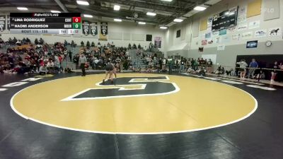 135 lbs Quarterfinal - Naomi Anderson, Moorcroft vs Lina Rodriguez, Central