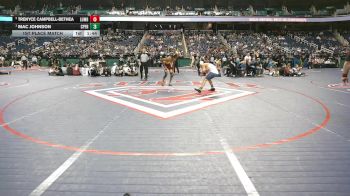 7A 132 lbs 1st Place Match - Mac Johnson, Cape Fear vs Trenyce Campbell-Bethea, Lumberton