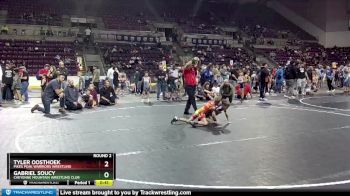 49-52 lbs Round 2 - Tyler Oosthoek, Pikes Peak Warriors Wrestling vs Gabriel Soucy, Cheyenne Mountain Wrestling Club