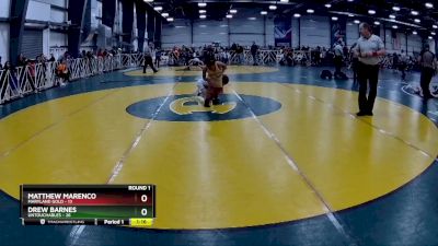 110 lbs Rd# 1 9:00am Friday - Drew Barnes, Untouchables vs Matthew Marenco, Maryland GOLD