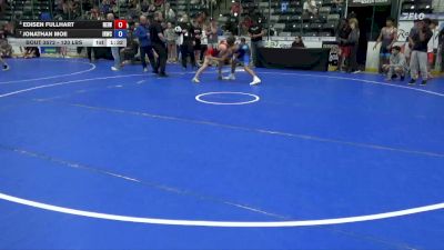 120 lbs Cons. Sub-semis - Edisen Fullhart, NEIWC vs Jonathan Moe, Iron Rams Wrestling Club