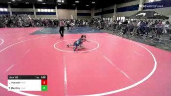 95 lbs Round Of 32 - Logan Hansen, Vandals vs Tanner Bentley, Fearless Wrestling