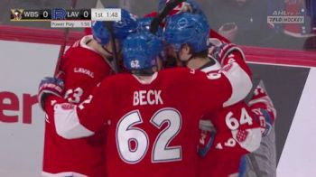 Jared Davidson Drills One-Time Goal From David Reinbacher Pass For Laval