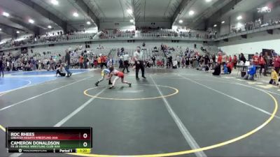 60 lbs Semifinal - Roc Rhees, Greater Heights Wrestling-AAA vs Cameron Donaldson, FH Jr Vikings Wrestling Club-AAA