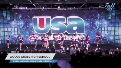 Woods Cross High School - Varsity Show Cheer Advanced -- Medium (16-19) [2023 Varsity Show Cheer Advanced -- Medium (16-19) DAY 1] 2023 USA Spirit & Jr. Nationals