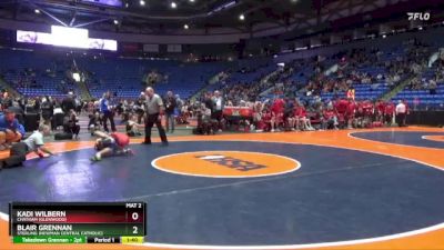 100 lbs Cons. Round 3 - Blair Grennan, Sterling (Newman Central Catholic) vs Kadi Wilbern, Chatham (Glenwood)