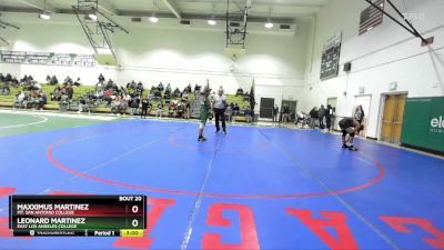 157 lbs Champ. Round 1 - Maxximus Martinez, Mt. San Antonio College vs Leonard Martinez, East Los Angeles College