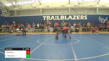 126 lbs 3rd Place - Ismael Ramirez, Dodge City vs Angel Miranda, St James Academy