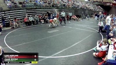 105 lbs Round 3 (6 Team) - Luke Hoefling, Iowa USA Red vs Chase Rocole, Nebraska Blue