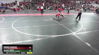 115 lbs Cons. Round 5 - Xavier Marquez, Racine Area Wrestling Inc. vs Elijah Joles, Sarbacker Wrestling Academy