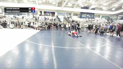 132 lbs 1st Place Match - Jaxten Bowler, Champions Wrestling Club vs Nixon Canfield, Sanderson Wrestling Academy