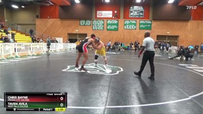 285 lbs Cons. Round 2 - Chris Bayne, Fresno City College vs Taven Avila, West Hills College