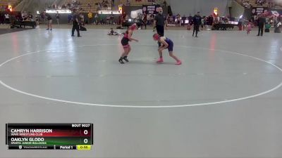 90 lbs Round 2 - Camryn Harrison, Wave Wrestling Club vs Oaklyn Glodo, Sparta Junior Bulldogs