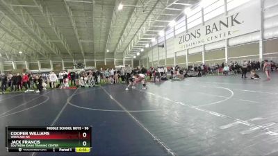 96 lbs Champ. Round 1 - Jack Francis, Southern Idaho Training Center vs Cooper Williams, Westlake WC