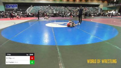 77 lbs Consi Of 4 - Riggs Pay, JWC vs Braiden Foster, Gold Rush Wrestling Academy