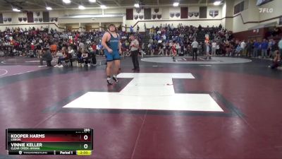 285 lbs Round 1 - Vinnie Keller, Clear Creek-Amana vs Kooper Harms, Lisbon