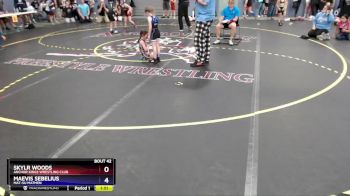50 lbs Semifinal - Maevis Sebelius, Mat-Su Matmen vs Skylr Woods, Anchor Kings Wrestling Club